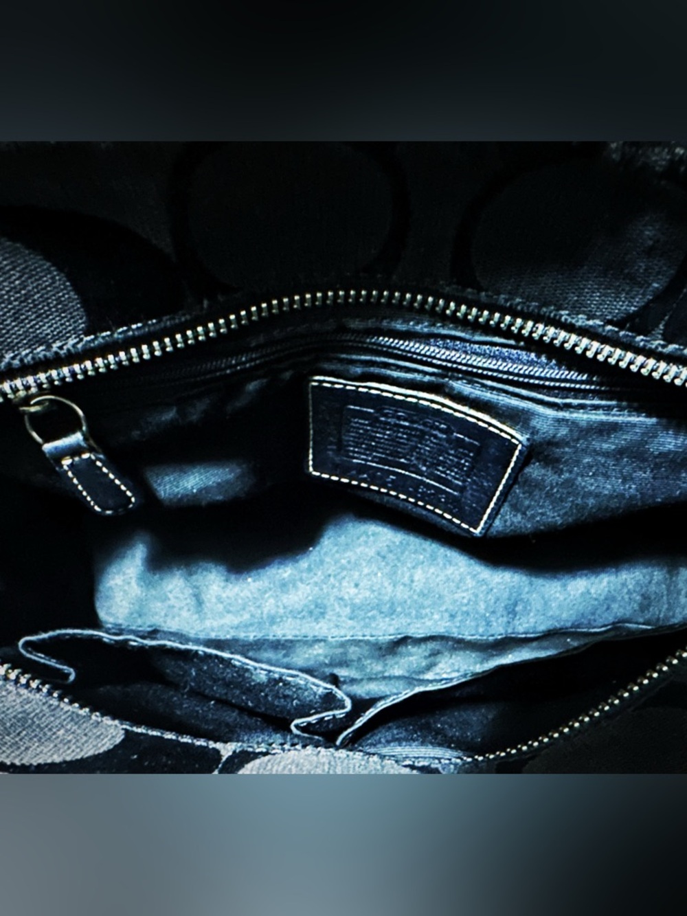 Vintage Coach Y2K soho shoulder Bag Black Signature Tote with cherry chain tote - Picture 11 of 17